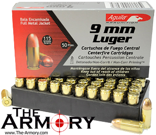 Buy This 9mm Luger (9x19mm) 115 gr FMJ Aguila Ammo for Sale