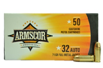 Buy This 32 Auto (ACP) 71 gr FMJ Armscor Precision Ammo for Sale