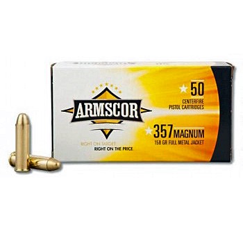 357 Magnum 158gr FMJ Armscor Precision Ammo Box (50 rds)