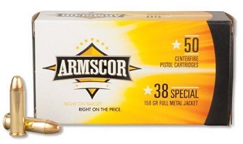 38 Special 158gr FMJ Armscor Precision Ammo Case (1000 rds)