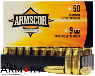 Buy This 9mm Luger (9x19mm) 124 gr FMJ Armscor Ammo for Sale