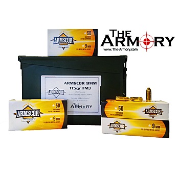 9mm Luger (9x19mm) 115gr FMJ Armscor Precision in Used 30 Cal Ammo Can (350 rds)
