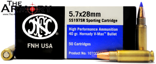 Buy This 5.7x28mm 40-gr V-MAX (Blue Tip) FN Ammo for Sale