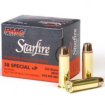 38 Special +P 125gr SFHP PMC Starfire Hollow Point Ammo Box (20 rds)