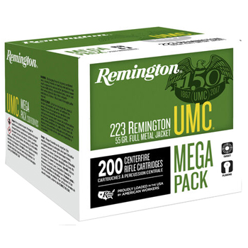 223 Remington (5.56x45mm) 55gr FMJ Remington UMC Ammo Case (200 rds)