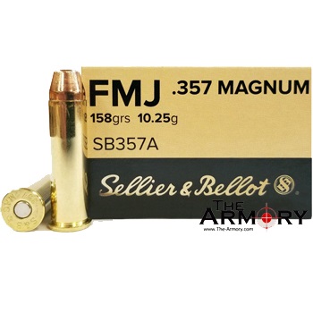 357 Mag 158gr FMJ Sellier & Bellot Ammo Box (50 rds)