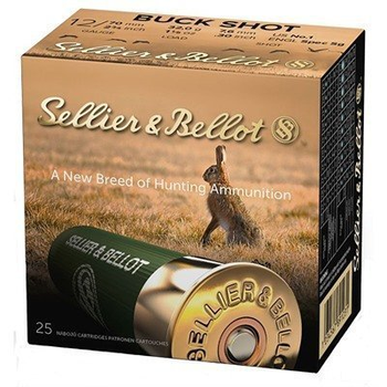 12 GA 2-3/4 00B 12-pellet Sellier & Bellot Ammo Box (10 rds)