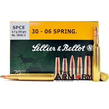30-06 Springfield 150gr SPCE Sellier & Bellot Ammo Box (20 rds)