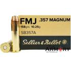 357 Mag 158gr FMJ Sellier & Bellot Ammo Case (1000 rds)