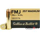 357 Mag 158gr FMJ Sellier & Bellot Ammo Box (50 rds)