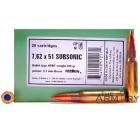 308 Winchester (7.62x51) Subsonic 200gr HPBT Sellier & Bellot Ammo Box (20 rds)