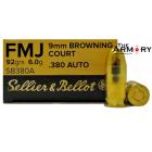 380 Auto (ACP) 92gr FMJ Sellier & Bellot Ammo Brick (500 rds)