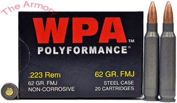 Wolf 223 Ammo 62gr FMJ - 20 Round Box for Sale