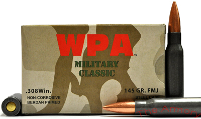 Buy This 308 Win (7.62x51mm) 145 gr FMJ Wolf MC Ammo for Sale