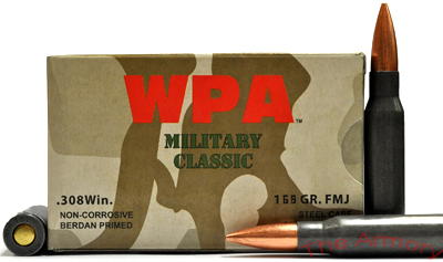 Buy This 308 Win (7.62x51mm) 168 gr FMJ Wolf MC Ammo for Sale