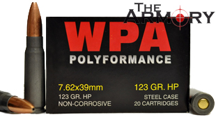 Buy This 7.62x39 123 gr HP Wolf Performance Ammo for Sale