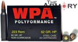 223 Remington (5.56x45mm) 62gr Hollow Point Wolf WPA Polyformance Box (20rds)