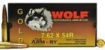 Buy This 7.62x54r 180gr SPBT Wolf Gold Ammo for Sale