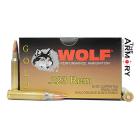 223 Remington (5.56x45mm) 55gr FMJ Wolf Gold Ammo Box (20 rds)