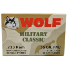223 Remington (5.56x45mm) 55gr FMJ Wolf WPA MC Ammo Case (500 rds)