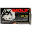 223 Remington (5.56x45mm) 55gr FMJ Wolf Performance Ammo