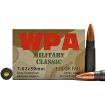 7.62x39 124gr Wolf WPA Military Classic Ammo