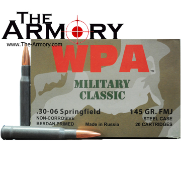 Buy This 30-06 Springfield 145 gr FMJ Wolf WPA MC Ammo for Sale