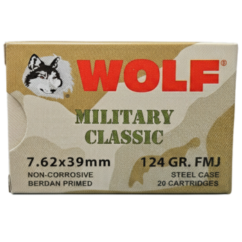 7.62x39 124gr FMJ Wolf WPA MC Box (20 rds)