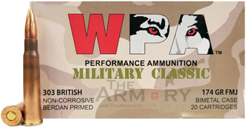 303 British 174gr FMJ Wolf WPA Military Classic Case (280rds)