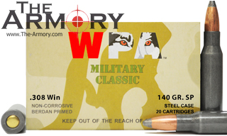 Buy This 308 Win (7.62x51mm) 140gr SP Wolf MC Ammo for Sale