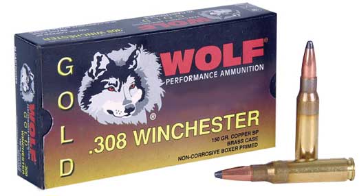 Buy This 308 Win (7.62x51mm) 150 gr SP Wolf Gold Ammo for Sale