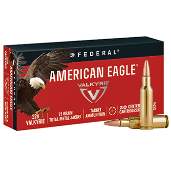 224 Valkyrie 75gr TMJ Federal American Eagle Valkyrie Ammo Box (20 rds)