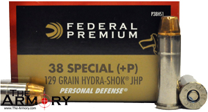 38 Spl 129gr +P Hydra-Shok Federal Ammo Box (20 rds)