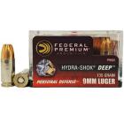 9mm Luger (9x19mm) 135gr Hydra-Shok Deep Federal Ammo Box (20 rds)
