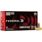 9mm Luger (9x19mm) 124gr FMJ Federal American Eagle Ammo Box (50 rds)