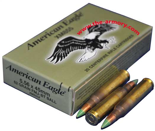 Buy This 223 Rem (5.56mm) Federal XM855, Lake City SS109, 62 gr Green Tip Steel Penetrator 20 Rds Box Ammo for Sale