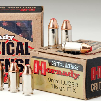 9mm Luger 115gr FTX Hornady Critical Defense Ammo Box (25 rds)