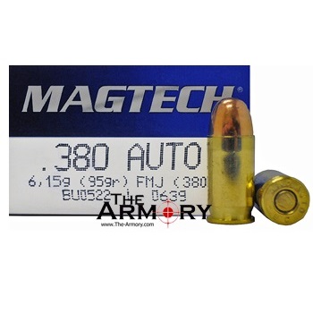 380 Auto (ACP) 95gr FMJ Magtech Ammo Case (1000 rds)