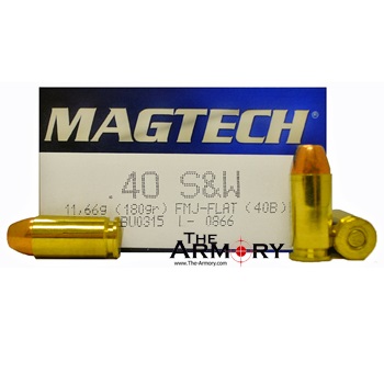 40 S&W 180gr FMJ-FP MagTech Ammo