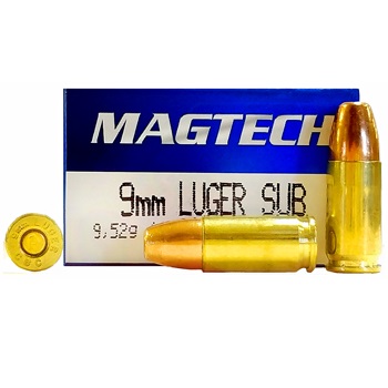 9mm Luger 147gr FMJ-Flat Magtech Ammo Box (50 rds)