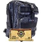 223 Rem 55gr FMJ Patriot Sports 500rd + Black Python Backpack