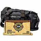 223 Rem 55gr FMJ Patriot Sports 200rd + Black Range Bag