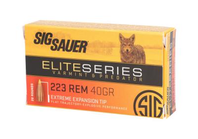 Sig Sauer 223 Rem 40gr Extreme Expansion Tip Elite Varmint and Predator