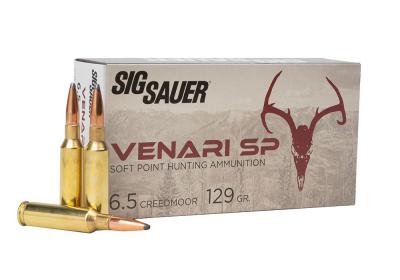 6.5 Creedmoor 129gr Soft Point Sig Sauer Venari Box (20 rds)