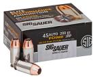 45 Auto (ACP) 200gr V-Crown JHP Sig Sauer Elite Performance Ammo Box (20 rds)