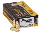 9mm Luger 115gr Elite Ball FMJ Sig Sauer Elite Performance Ammo Box (50 rds)