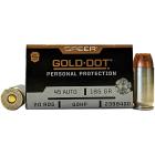 45 ACP (45 Auto) 185gr GDHP Speer Gold Dot Ammo Box (20 rds)