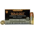 9mm Luger +P 124gr GDHP Speer Gold Dot Ammo Box (20 rds)