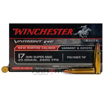 17 Winchester Super Mag 25gr Ammo Box (50 rds)