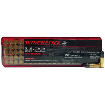 22LR 45gr M-22 Subsonic Winchester Ammo Box (100 rds)